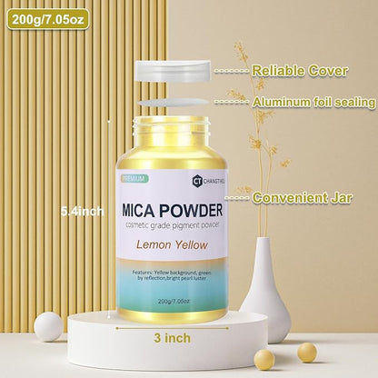 Mica Powder, 7.05OZ（200g）, Magic Red Mica Powder Pigment - Image 3