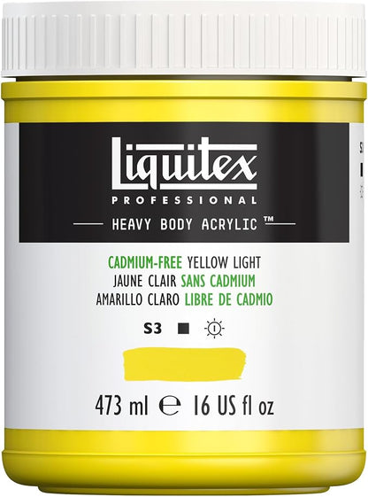 Liquitex Professional Heavy Body Acrylic Paint, 16-oz Pot, Cadmium Free Yellow by Liquitex