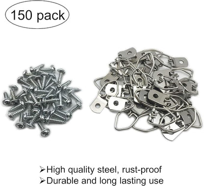150 Pack Small D-Ring Steel Picture Hangers - Image 2