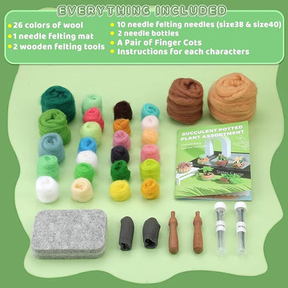 Yizzvb Needle Felting Kit, Felting Kit, Needle Felting Tools Including Wool - Image 2