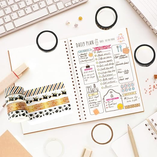 12 Rolls Graduation Washi Tape Set - Image 3