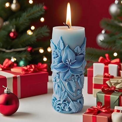 Elegant Lily Embossed Candle Molds - Image 6