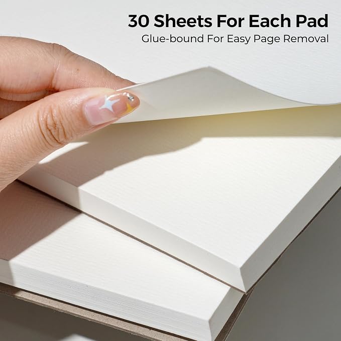 Funto Watercolor Paper Pads, 30 Sheets, 140lb/300gsm, Cold Pressed, Acid-Free - Image 3