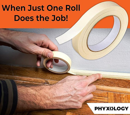 3/4 in Pro-Grade Masking Tape. Single Roll = 60 Yards of Multi-Use, Easy Tear - Image 4