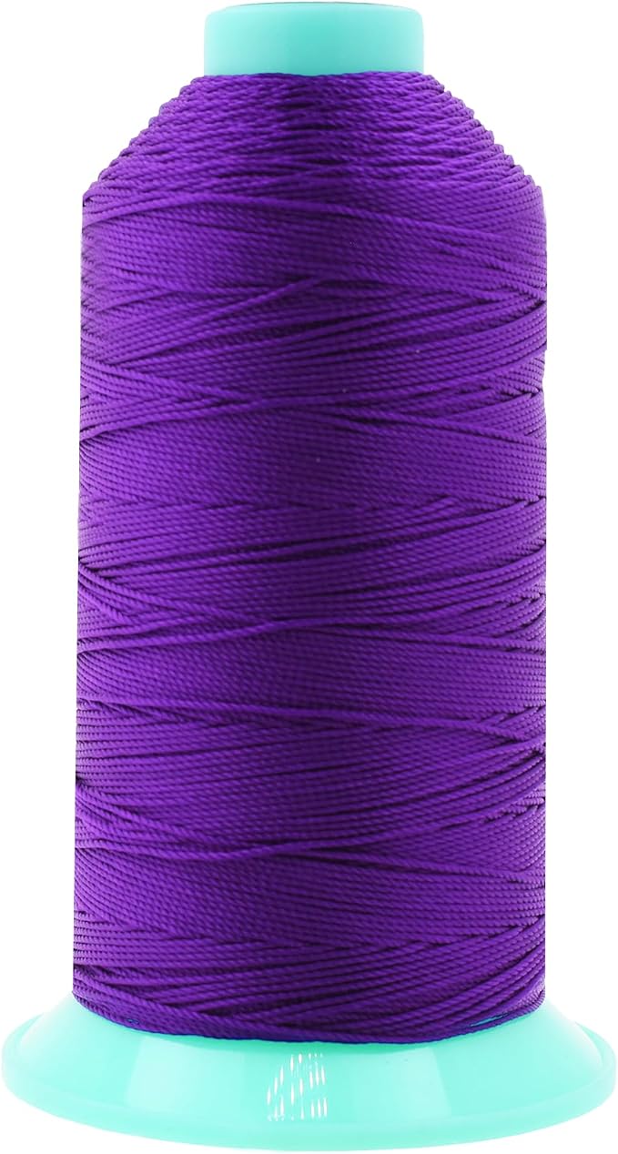 Mandala Crafts Bonded Nylon Thread True Purple Heavy Duty Sewing Threads by MandalaCrafts