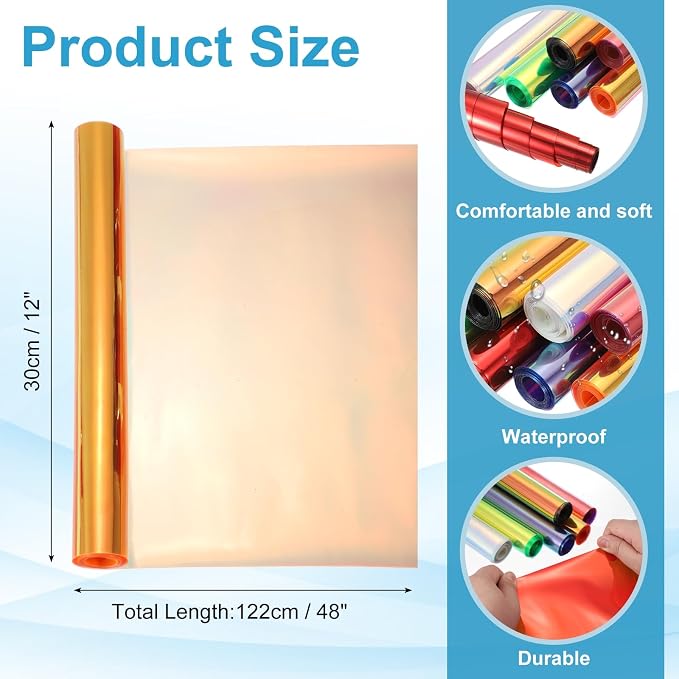 MECCANIXITY Holographic Clear PVC Vinyl Film Holographic PVC Fabric Waterproof - Image 2