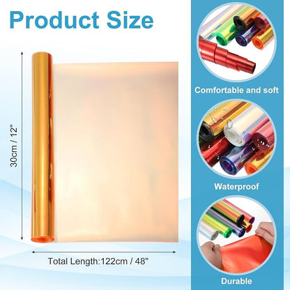 MECCANIXITY Holographic Clear PVC Vinyl Film Holographic PVC Fabric Waterproof - Image 2