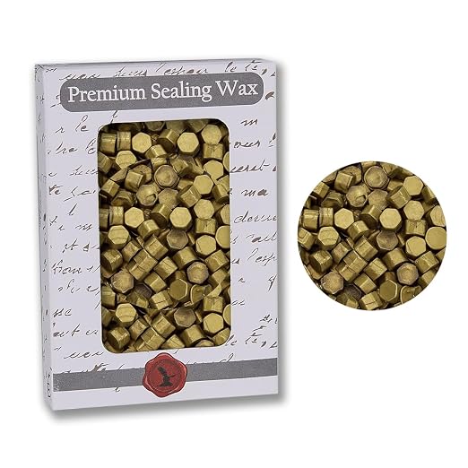 Nostalgic Impressions Antique Gold Premium Sealing Wax Beads 2 OZ. by NostalgicImpressions