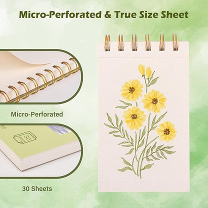 2-Packs Watercolor Paper Pad 3.5x5.5 Inch | 30 Sheets 140lb/300g, Spiral-Bound - Image 3