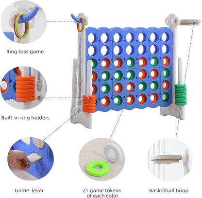 UNICOO® Height Adjustable Jumbo 4-to-Score Game, 4 in A Row Game - Image 6