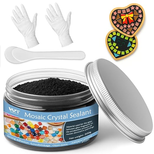 Professional Mosaic Grout for Crafts Black 200g by Unknown