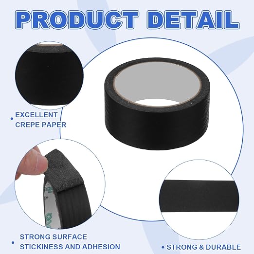 MECCANIXITY Masking Tape 1.6 Inch x 21 Yard Painter's Tape Black Paint Tapes - Image 3