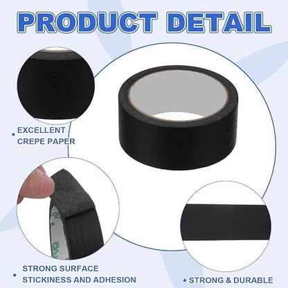 MECCANIXITY Masking Tape 1.6 Inch x 21 Yard Painter's Tape Black Paint Tapes - Image 3