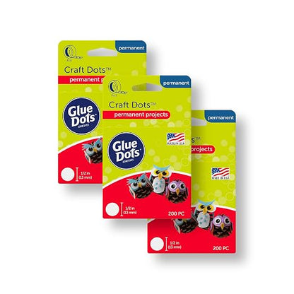 Glue Dots, Craft Dots, Double-Sided, .5 Inch, 600 Dots, DIY Craft Glue Tape by GlueDots
