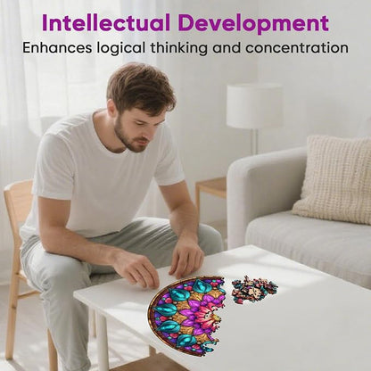Wooden Puzzles for Adults, Mandala Puzzles 200 Pieces, Unique Shaped Jigsaw - Image 6