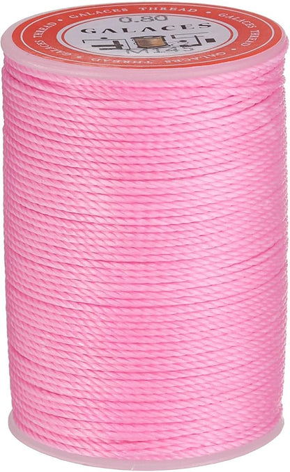 uxcell Round Leather Sewing Waxed Thread, 55m / 60 Yards Wax Polyester String by uxcell
