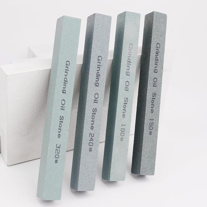 4Pcs Square Sharpening Stone Set -Grits 150#, 320# Green Silicon Carbide Honing - Image 6