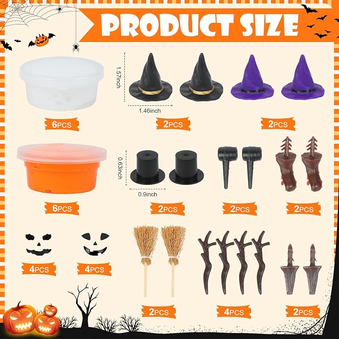 YOGFIT 36 Pack Halloween Pumpkin DIY Craft Clay Kit - Image 2