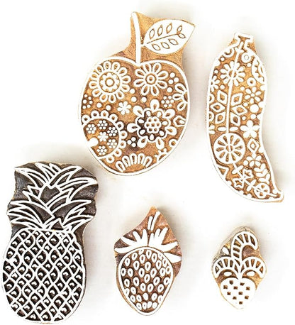Hashcart Wooden Indian Traditional Design Printing Stamps/Blocks - Image 2