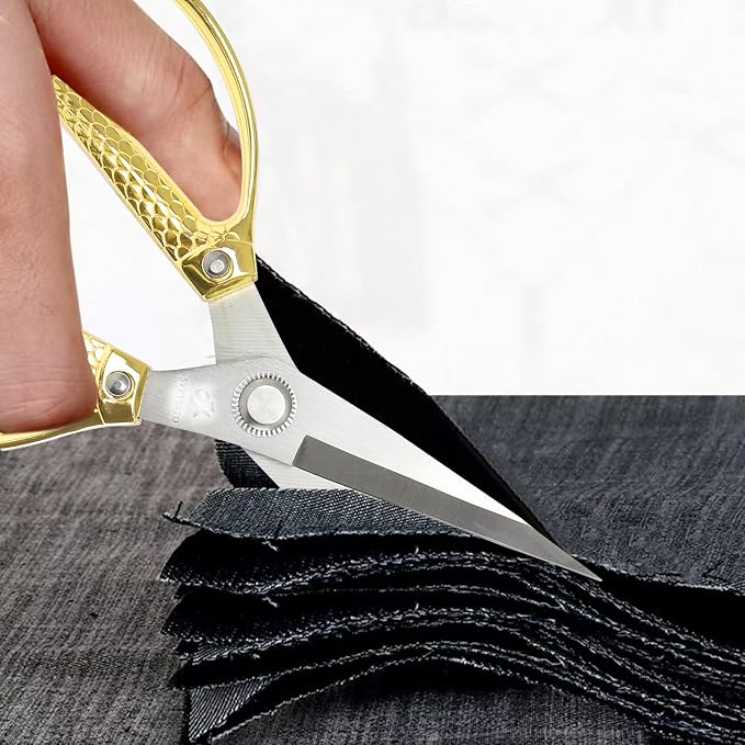 Yellow Office Scissors -Heavy Duty & All Purpose, Stainless Steel - Image 4