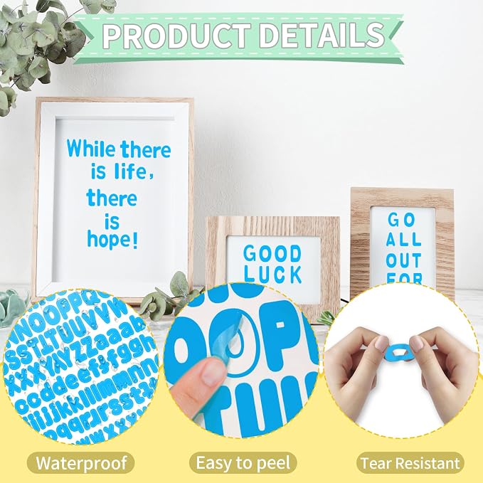 Alphabet Stickers, Self-Adhesive Vinyl Mailbox Numbers, Letters - Image 3