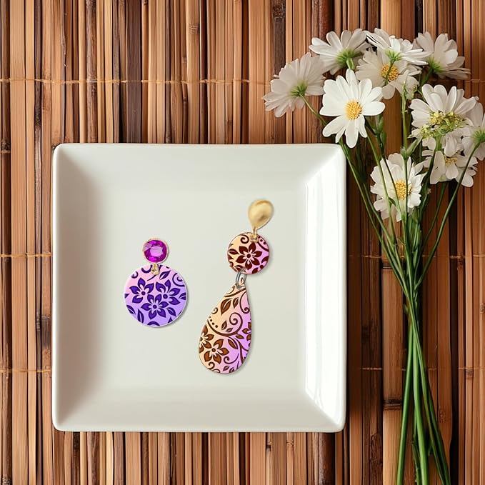 CHGCRAFT Vine Flower Polymer Clay Texture Sheets Single Seamless Plants Floral - Image 7