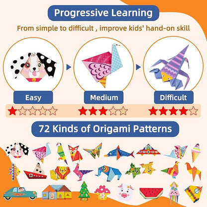 Origami Paper Kit for Kids Ages 5-8 8-12, 152 Sheets Origami Paper - Image 4