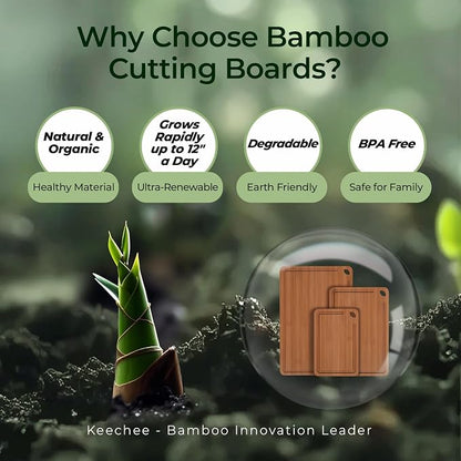Bamboo Cutting Board, Durable Wood Cutting Boards - Image 7