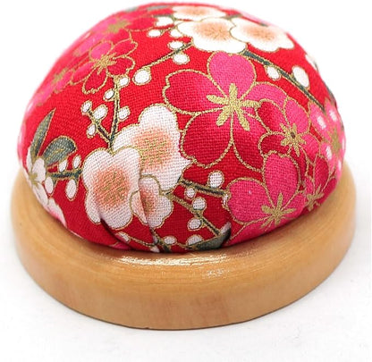 Fbshicung Wooden Base Pin Cushions Japanese Style Pin Holder Handmade DIY - Image 2