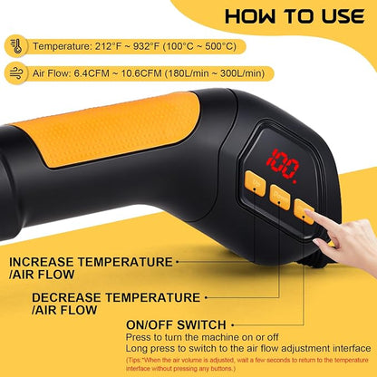 Heat Gun, 700W 212°F~932℉ Mini Soldering Heat Gun Hot Air Rework Station - Image 3