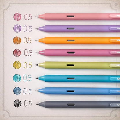 WRITECH Fine Point Gel Pens: 8ct 0.5mm Multi Colored Ink Colors Retractable Pen - Image 2
