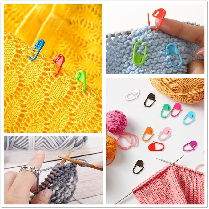 Hayodo Stitch Markers 10 Colors Knitting Crochet Locking 60/160/240Pcs Stitch - Image 4