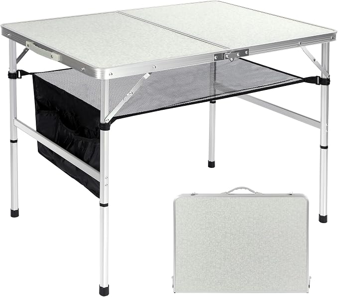 RedSwing Folding Table 3 Feet Adjustable Height, Lightweight and Portable by RedSwing