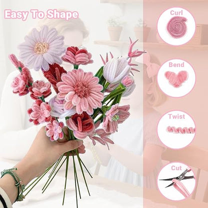 400 Pcs Pipe Cleaners Craft Kit and Craft Supplies Set, 4 Colors Chenille Stems - Image 4