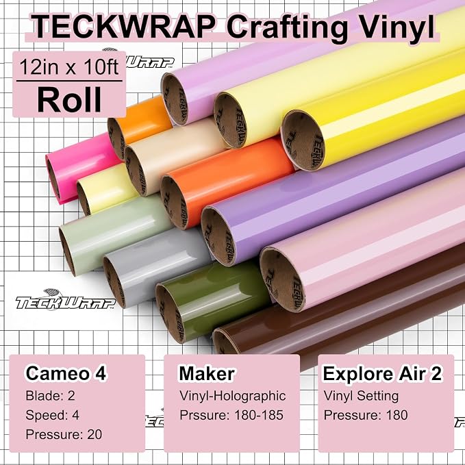 TECKWRAP Permanent Adhesive Vinyl 12" x 10ft, Glossy Queen Pink - Image 3