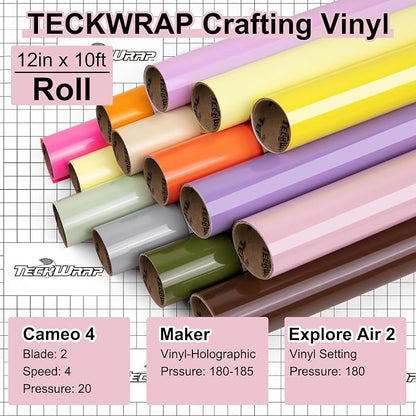 TECKWRAP Permanent Adhesive Vinyl 12" x 10ft, Glossy Queen Pink - Image 3