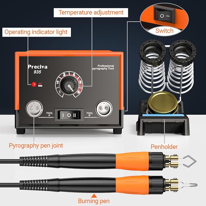 Preciva 935 Dual Handle Wood Burning Kit - Image 6