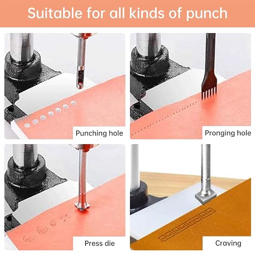 Leather Hole Puncher Hand Punching Machine Manual Press Puncher Punch Tools - Image 2