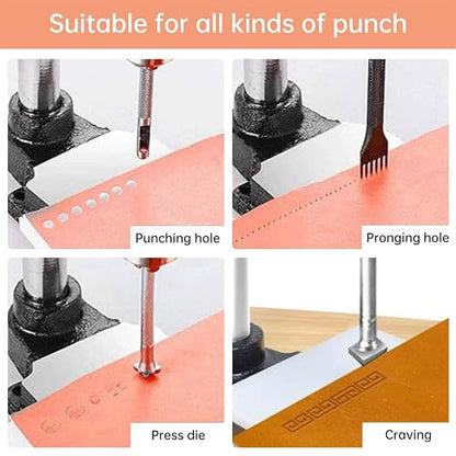 Leather Hole Puncher Hand Punching Machine Manual Press Puncher Punch Tools - Image 2