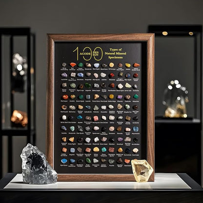 ACODE Natural Mineral Specimen Shadow Box, Geology Collection Case Decoration - Image 4