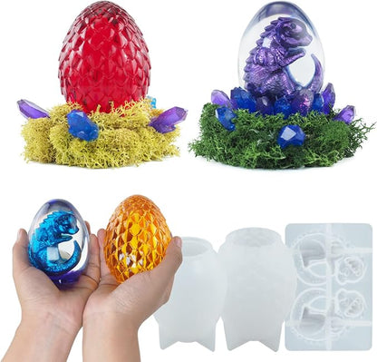 3 Pack Dragon Egg Mold Dragon Candle - Image 2