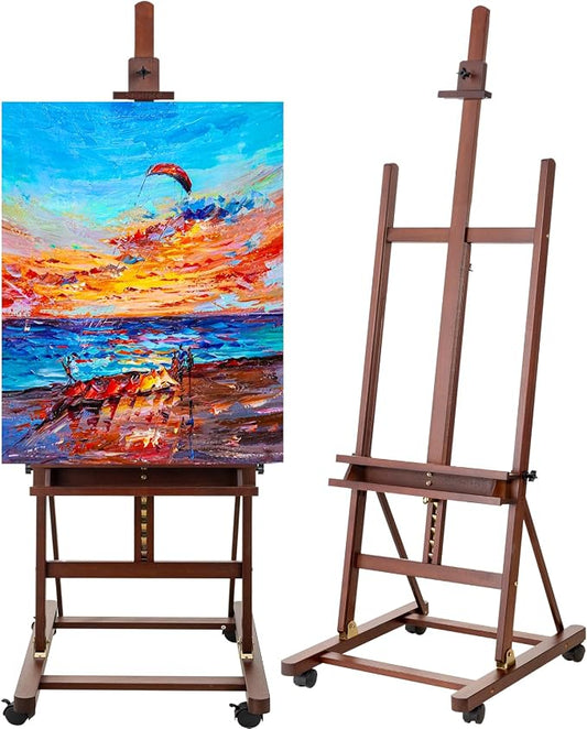 H-Frame Studio Easel, Beechwood Artist Easel by SOMIME