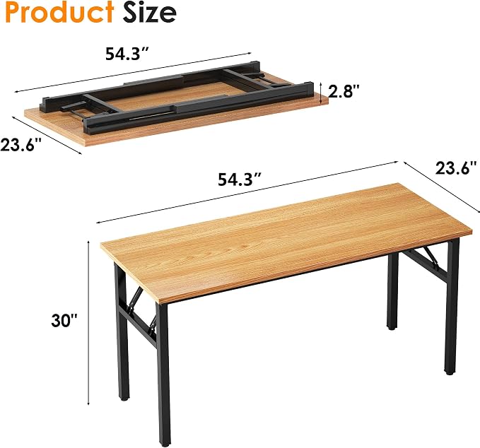 Need Folding Desk, 54 inch Large Computer Desk - Image 3