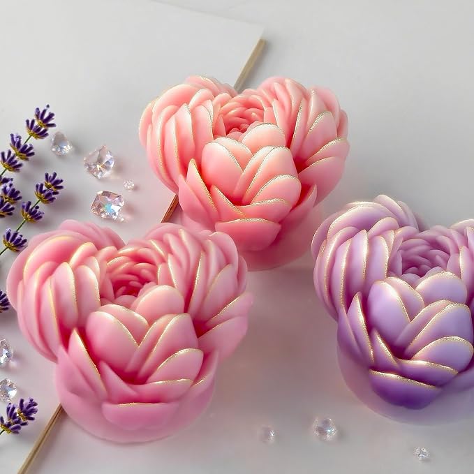 Heart Rose Cylinder Candle & Resin Mold - Image 4