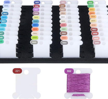 Hamtery Plastic Embroidery Floss Bobbins, Pre-Labeled Color Number Embroidery by Hamtery