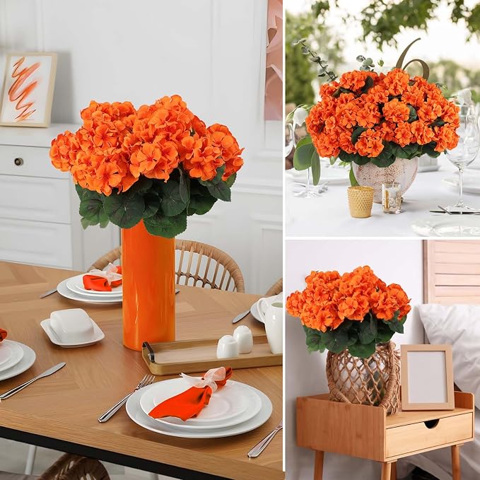 Hananona 12 Pcs Artificial Geranium Flowers - Image 4