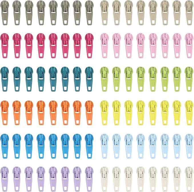 DOITEM 96Pcs Zipper Repair Kit Zipper Replacement 3# Zipper Pull Rescue Kit by DOITEM