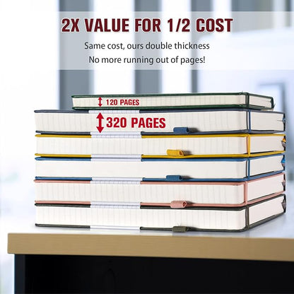 5 Pack College Ruled Notebook, 312 Numbered Pages Thick Notebooks Bulk - Image 2