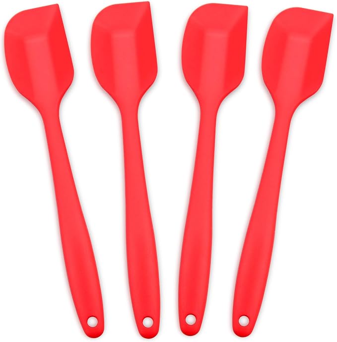 Silicone Spatula 4-piece Set, Heat-Resistant Non-stick Rubber Spatulas by ALLWIN-HOUSEWARE
