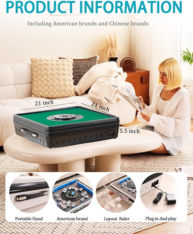 Portable Automatic Mahjong Table, Hand-held Mini-Mahjong, Automatic Mahjong - Image 4